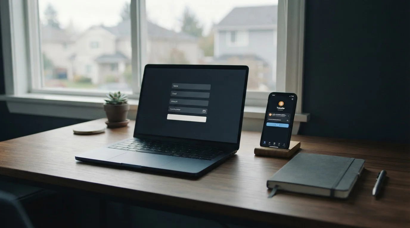 Laptop and smartphone wallet side by side showing an XRP casino deposit screen