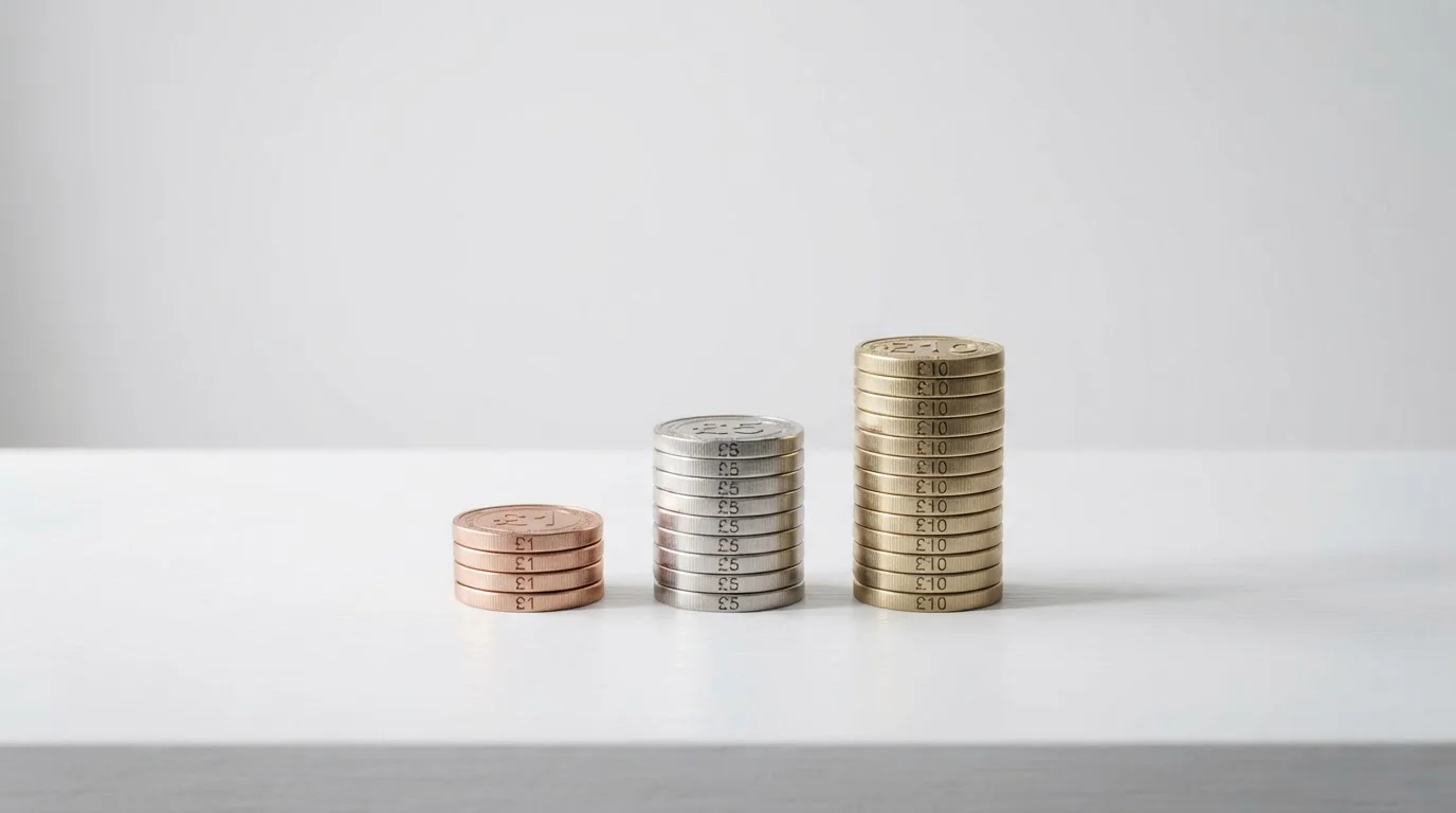 Comparison table showing different deposit tiers and their benefits at UK casinos