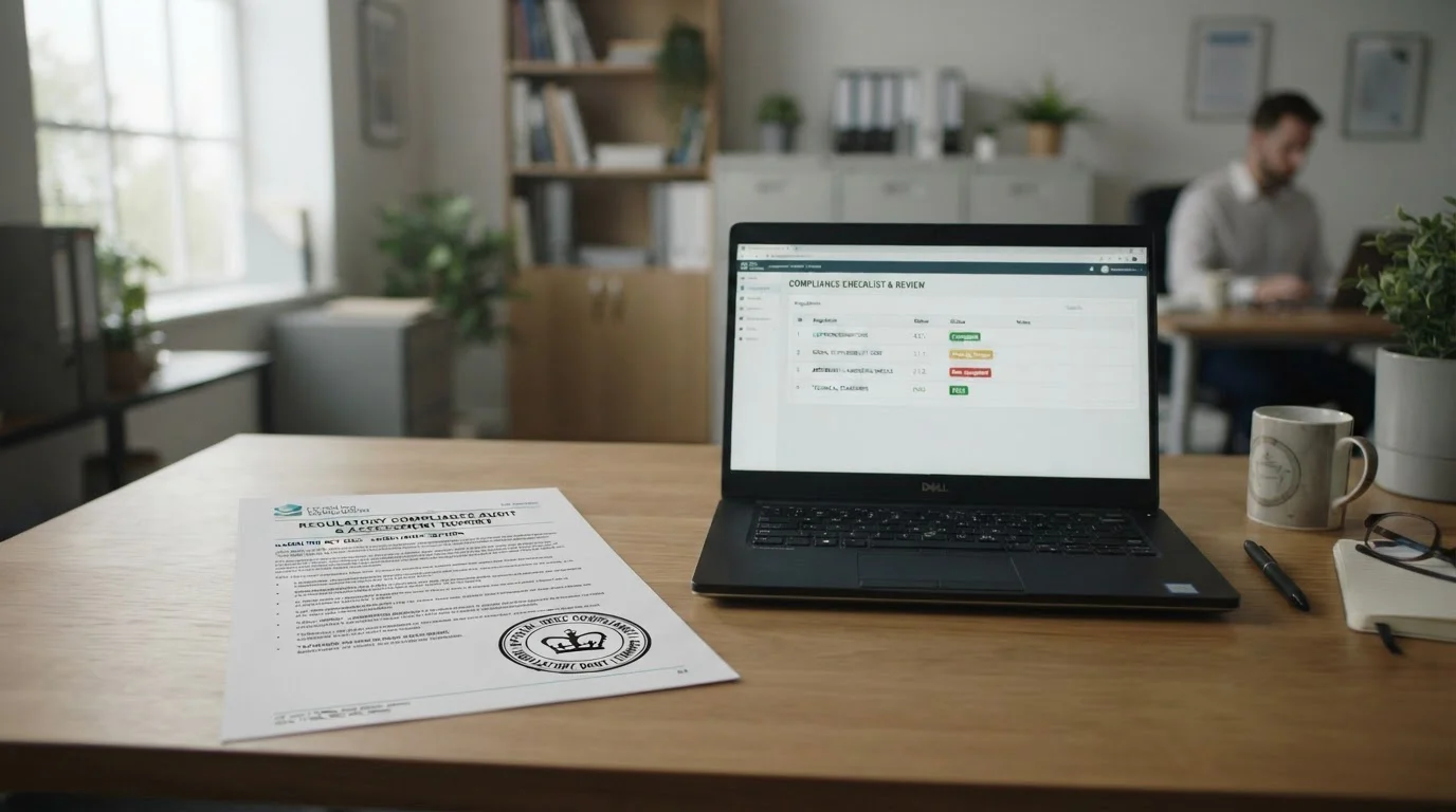 UK Gambling Commission compliance requirements document on desk