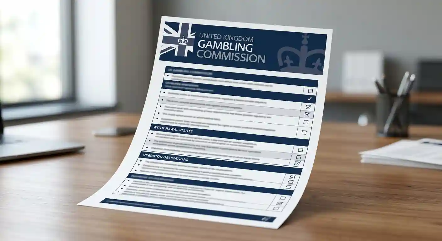 UKGC licence document and regulatory compliance overview