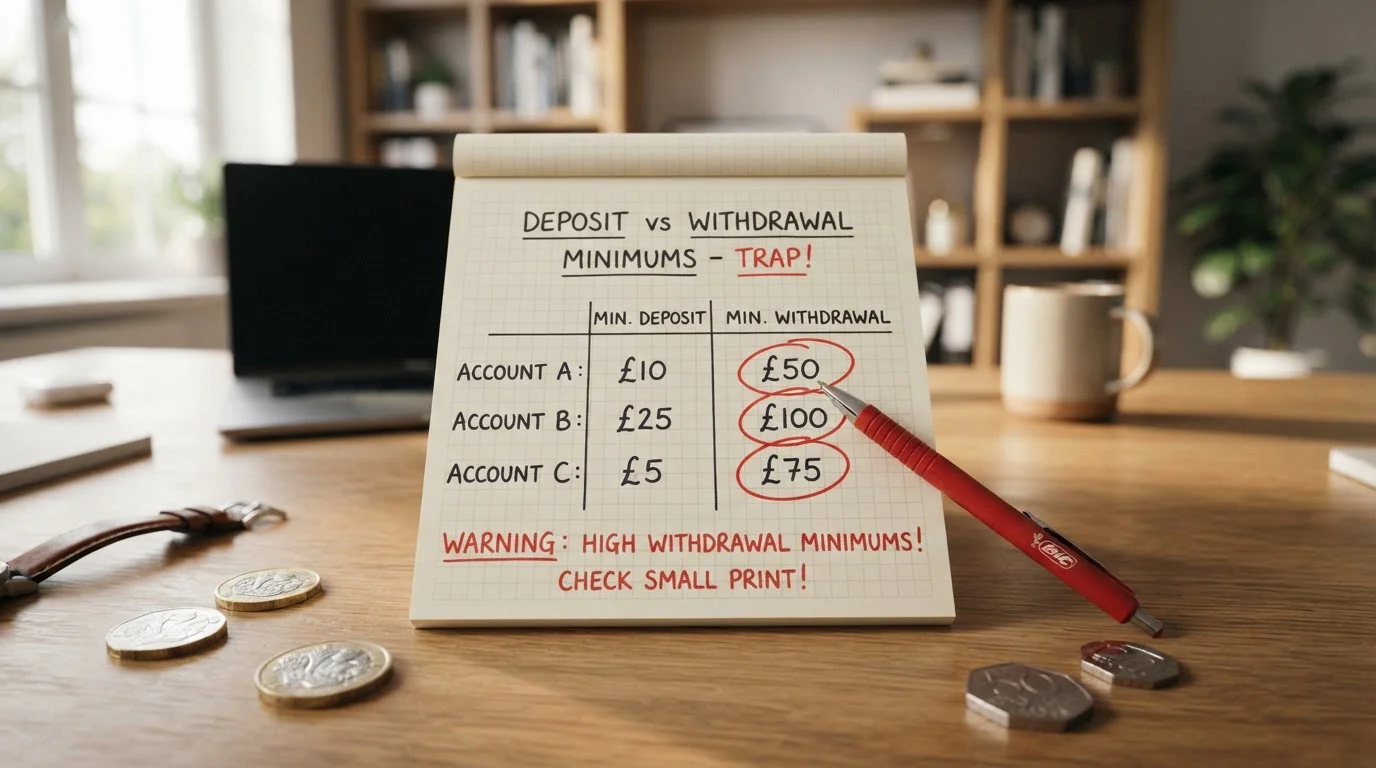 Notepad with circled deposit vs withdrawal mismatch comparison